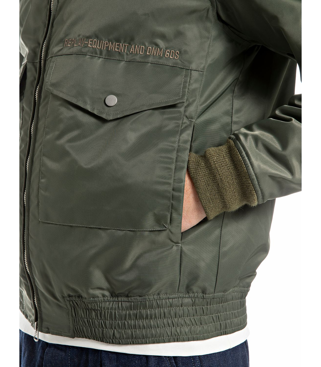 リサイクルナイロンライダージャケット 詳細画像 アーミーグリーン 5